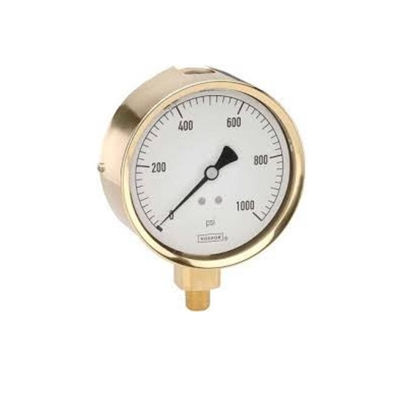 Pressure Gauge 0 to 100 PSI 2-1/2" Face Liquid Filled 1/4" Thread Bottom Connection